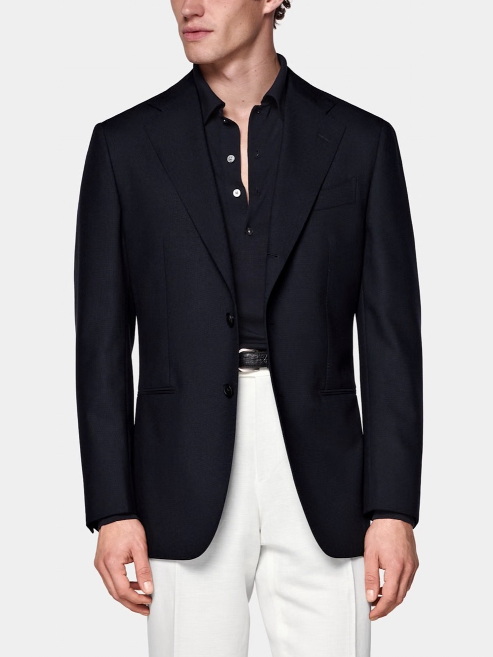 NEW SUITSUPPLY Men’s Havana Dark Navy 100% Wool Single Breasted Blazer Size 38L